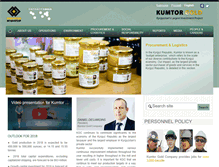 Tablet Screenshot of kumtor.kg